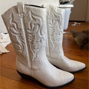 White cowboy boots